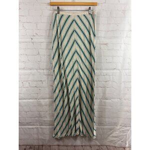 MSSP Max Studio Specialty Products Maxi Skirt Womens Size Medium Oatmeal Stripes